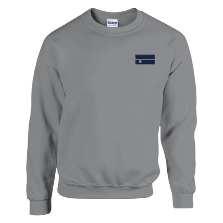 Sweat-shirt drapeau nauru broderie couleur coton mélangé