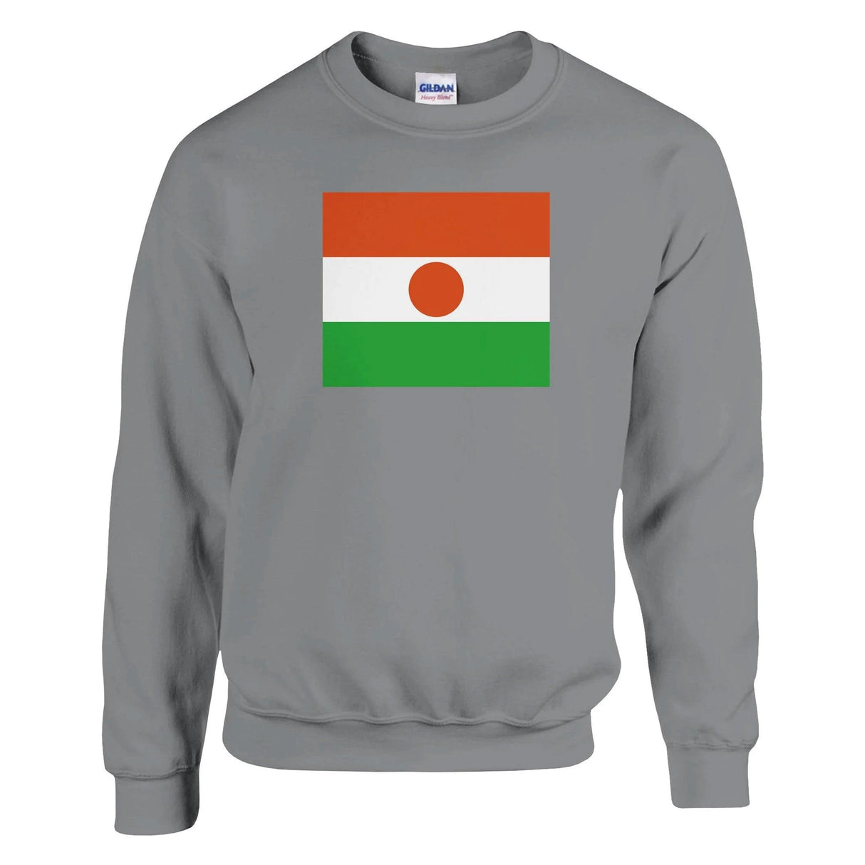 Sweat-shirt drapeau niger coton mélangé broderie douce