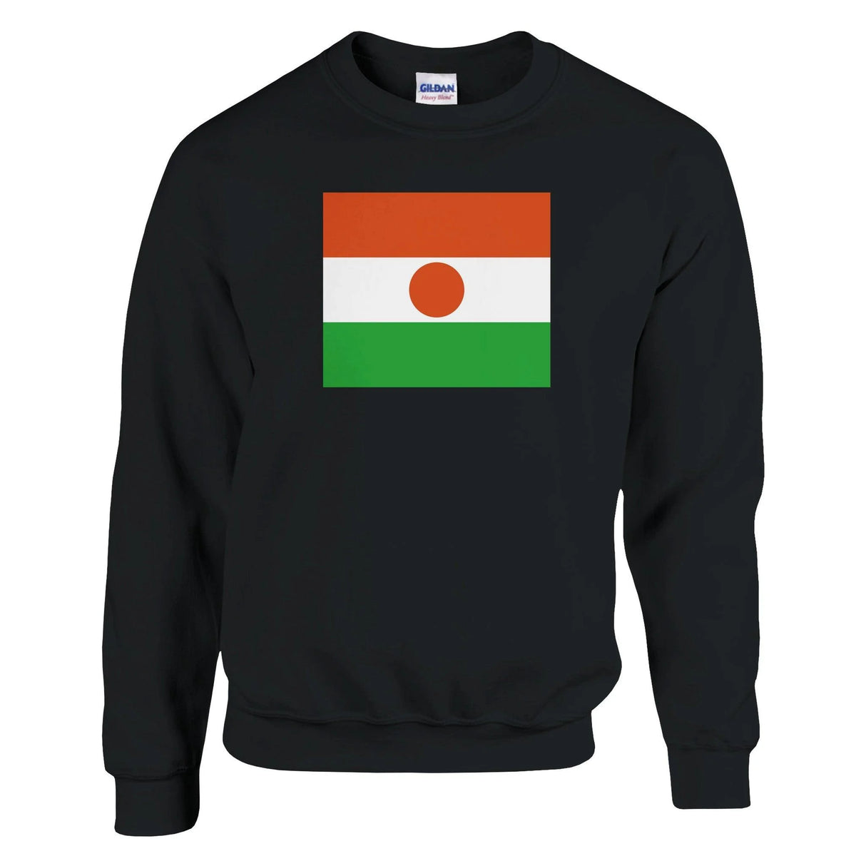 Sweat-shirt drapeau niger coton mélangé broderie douce