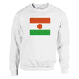 Sweat-shirt drapeau niger coton mélangé broderie douce