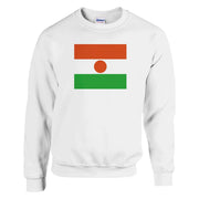 Sweat-shirt drapeau niger coton mélangé broderie douce