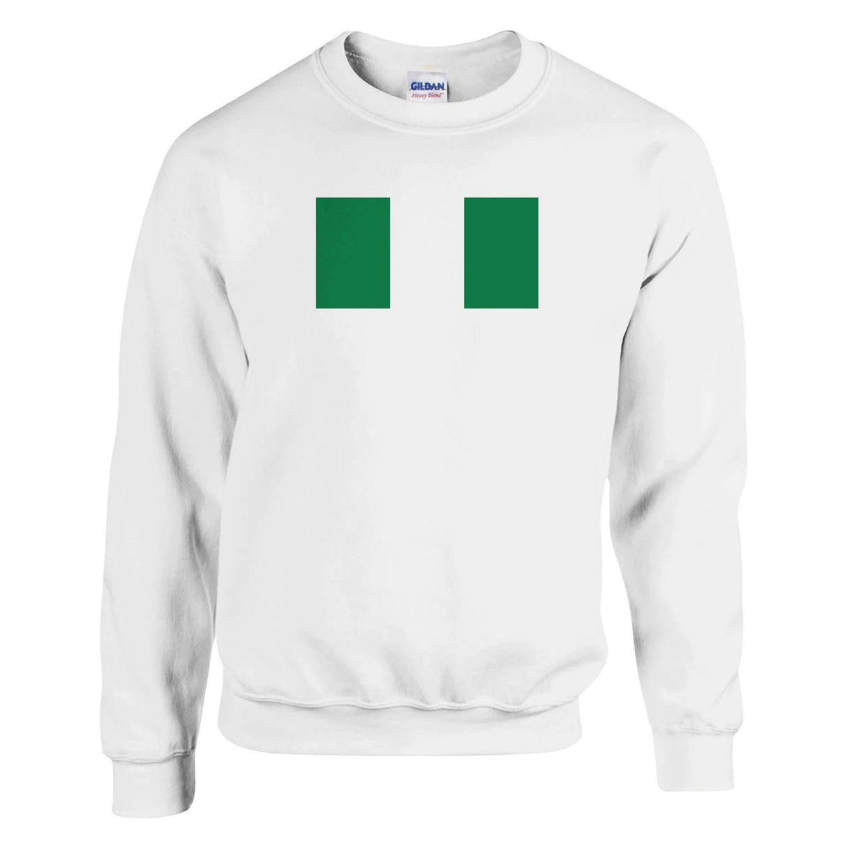 Sweat-shirt drapeau nigeria coton mélangé broderie douce