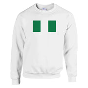 Sweat-shirt drapeau nigeria coton mélangé broderie douce
