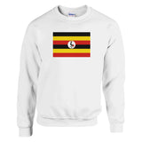 Sweat-shirt drapeau ouganda coton mélangé brodé doux