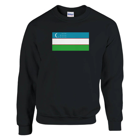 Sweat-shirt drapeau ouzbékistan coton mélangé imprimé