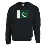 Sweat-shirt drapeau pakistan coton mélangé broderie douce