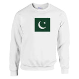 Sweat-shirt drapeau pakistan coton mélangé broderie douce