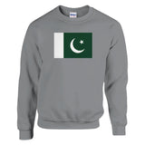 Sweat-shirt drapeau pakistan coton mélangé broderie douce