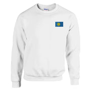 Sweat-shirt drapeau palaos broderie couleur coton mélangé