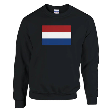 Sweat-shirt drapeau pays-bas coton mélangé brodé doux