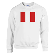 Sweat-shirt drapeau pérou coton mélangé broderie douce