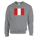 Sweat-shirt drapeau pérou coton mélangé broderie douce