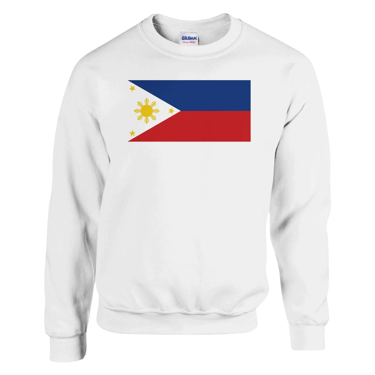 Sweat-shirt drapeau philippines coton mélangé brodé
