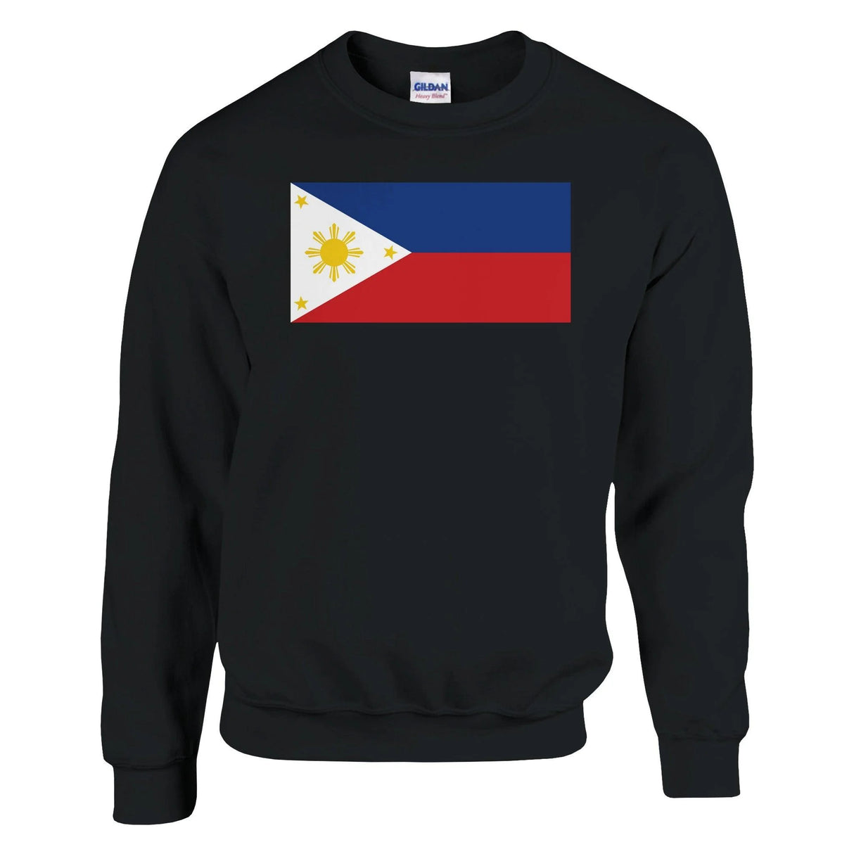 Sweat-shirt drapeau philippines coton mélangé brodé