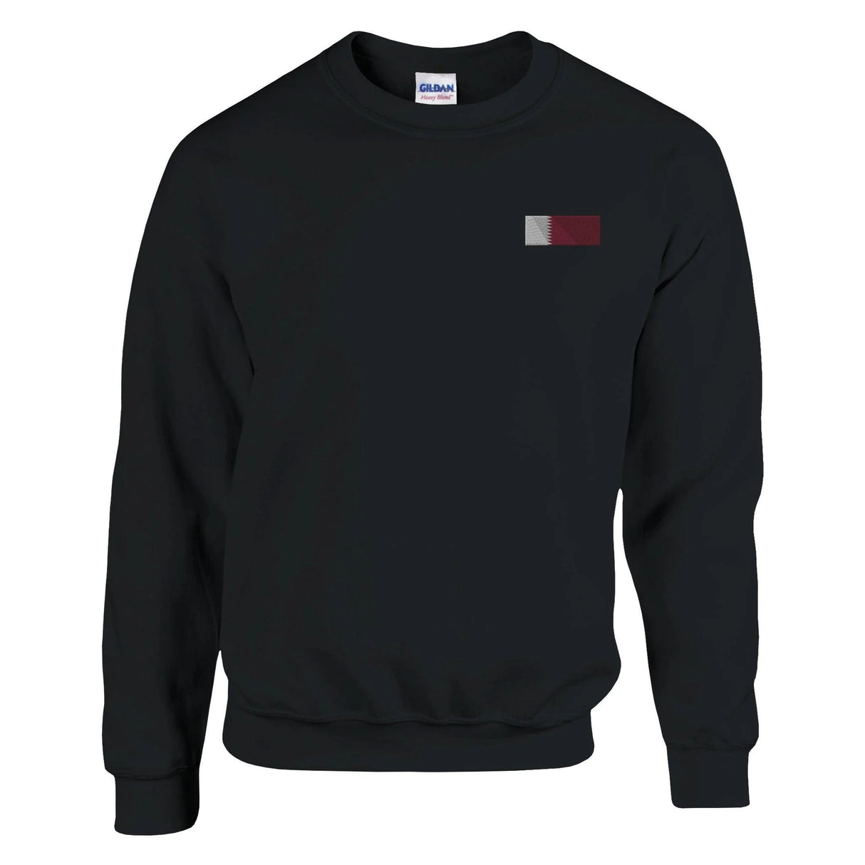 Sweat-shirt drapeau qatar broderie couleur coton mélangé