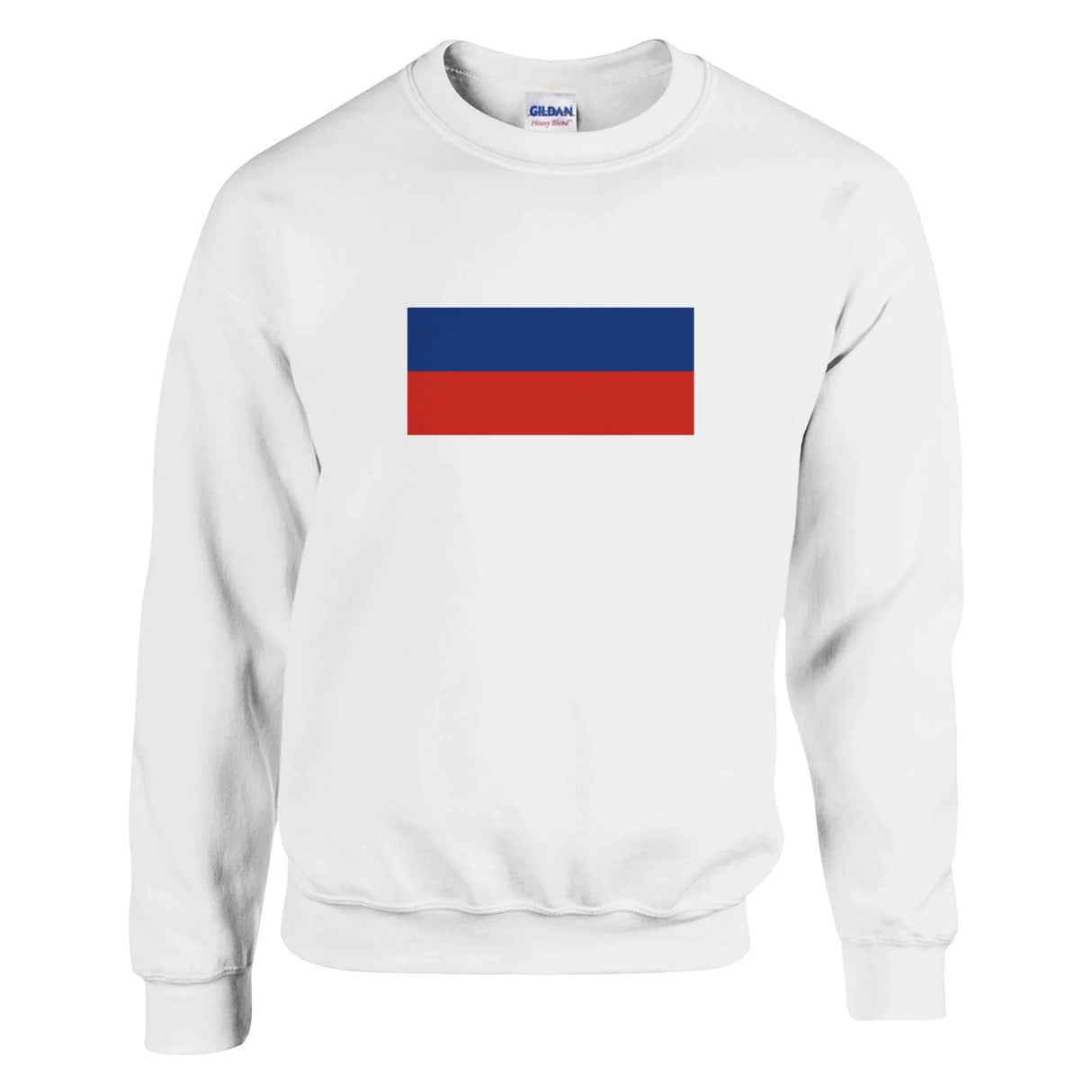 Sweat-shirt drapeau russie coton mélangé broderie douce