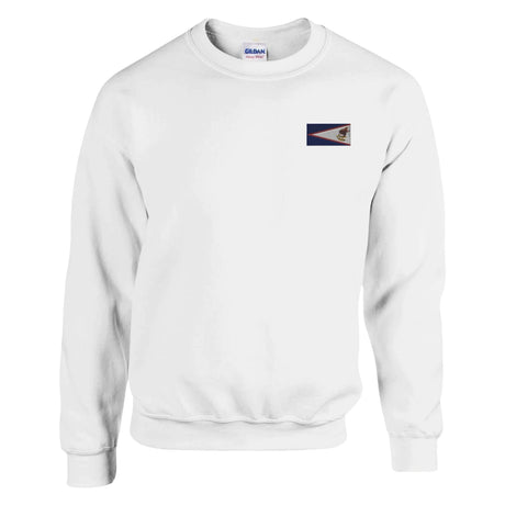 Sweat-shirt drapeau samoa américaines brodé coton mélangé