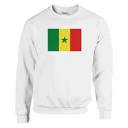 Sweat-shirt drapeau sénégal coton mélangé brodé doux