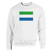 Sweat-shirt drapeau sierra leone coton mélangé imprimé