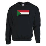 Sweat-shirt drapeau soudan coton mélangé brodé doux