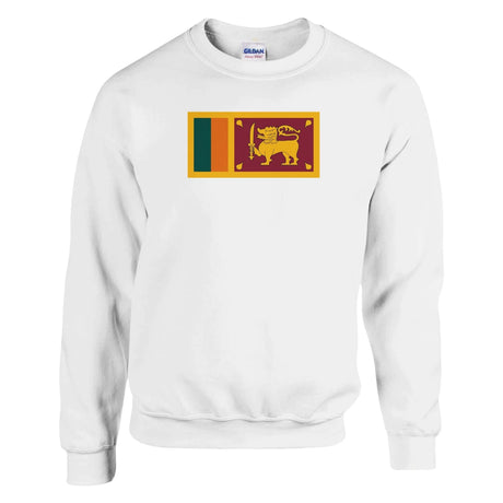 Sweat-shirt drapeau sri lanka coton mélangé brodé
