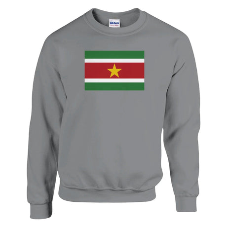 Sweat-shirt drapeau suriname coton mélangé brodé doux