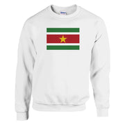 Sweat-shirt drapeau suriname coton mélangé brodé doux