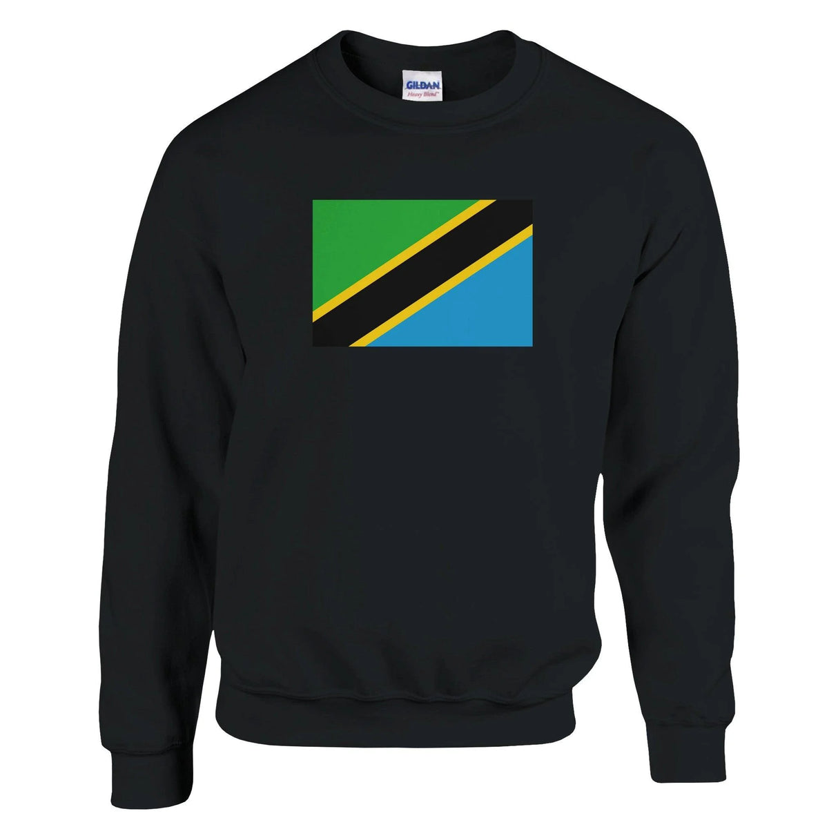Sweat-shirt drapeau tanzanie coton mélangé imprimé doux