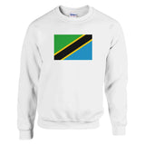 Sweat-shirt drapeau tanzanie coton mélangé imprimé doux