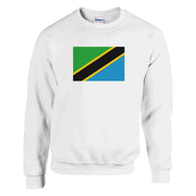 Sweat-shirt drapeau tanzanie coton mélangé imprimé doux