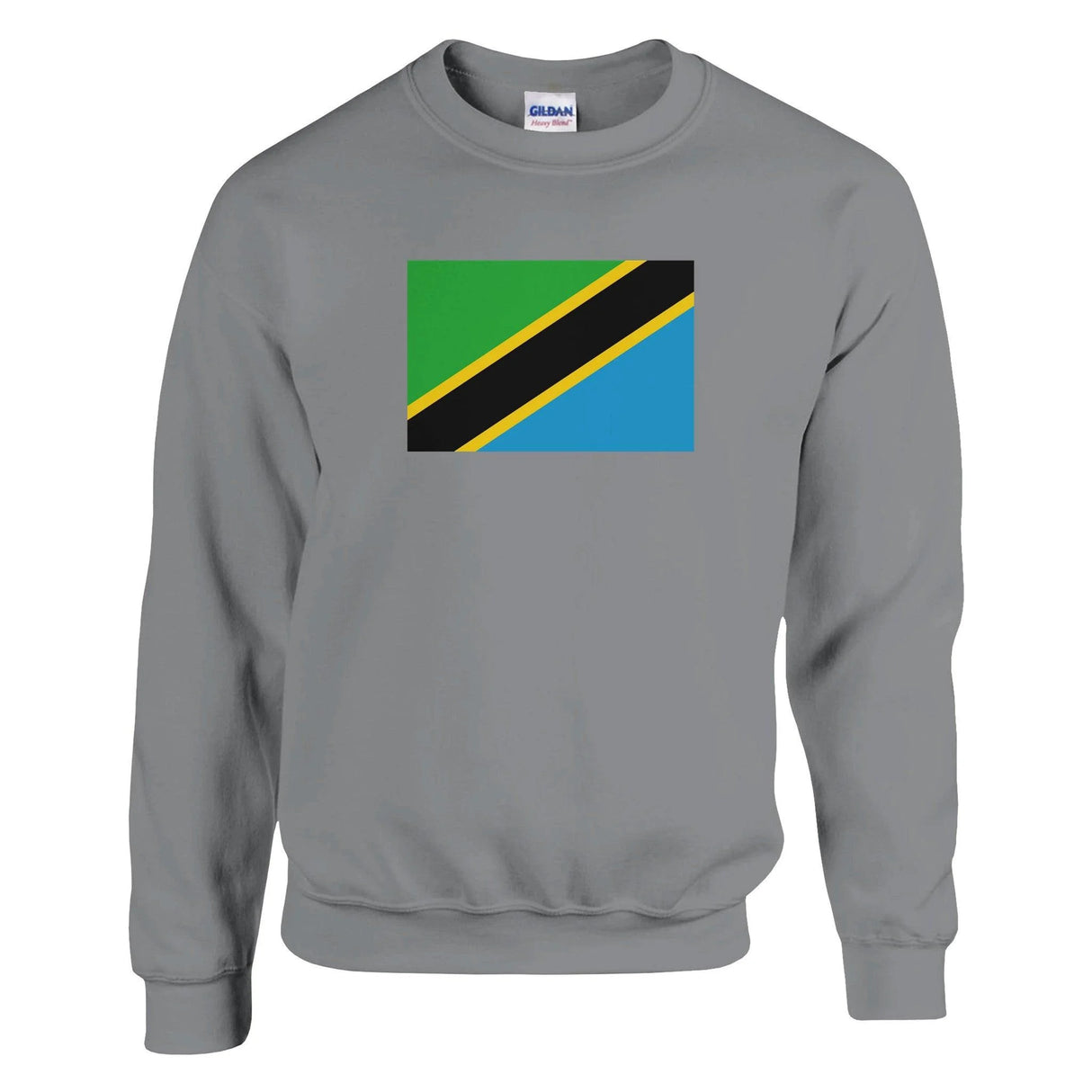 Sweat-shirt drapeau tanzanie coton mélangé imprimé doux