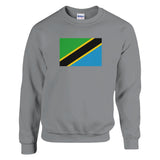 Sweat-shirt drapeau tanzanie coton mélangé imprimé doux