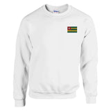 Sweat-shirt drapeau togo broderie couleur coton mélangé