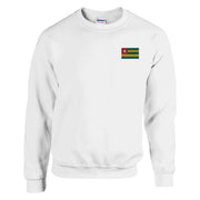 Sweat-shirt drapeau togo broderie couleur coton mélangé