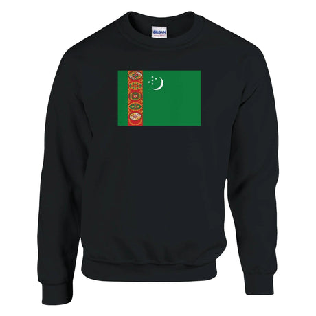 Sweat-shirt drapeau turkménistan coton mélangé imprimé