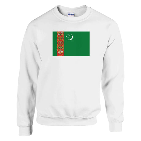 Sweat-shirt drapeau turkménistan coton mélangé imprimé