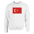 Sweat-shirt drapeau turquie coton mélangé brodé doux