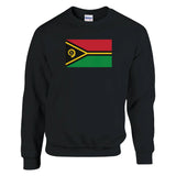 Sweat-shirt drapeau vanuatu coton mélangé broderie douce