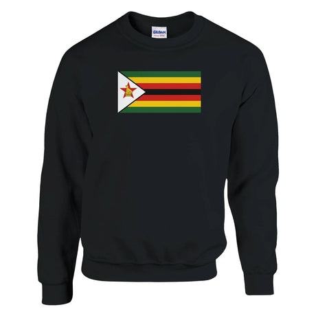 Sweat-shirt drapeau zimbabwe coton mélangé broderie douce