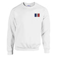 Sweat-shirt france broderie couleur coton mélangé doux
