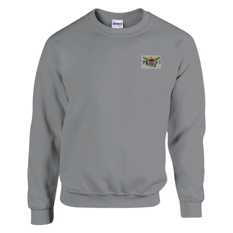 Sweat-shirt îles vierges broderie couleur coton mélangé