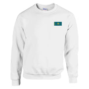 Sweat-shirt kazakhstan coton mélangé broderie couleur