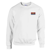 Sweat-shirt kiribati broderie couleur coton mélangé