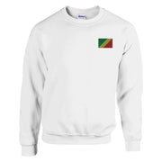 Sweat-shirt république du congo broderie couleur coton mélangé