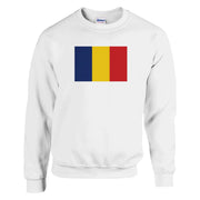 Sweat-shirt roumanie coton mélangé imprimé brodé doux