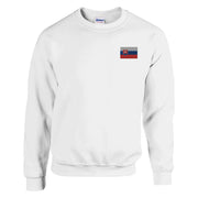 Sweat-shirt slovaquie broderie couleur coton mélangé