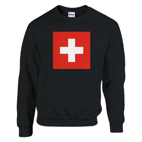 Sweat-shirt suisse armoiries mélange doux coton brodé
