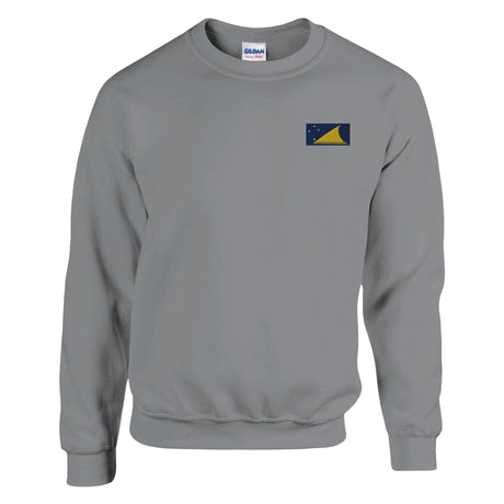Sweat-shirt tokelau broderie couleur en mélange doux