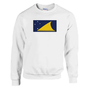 Sweat-shirt tokelau coton mélangé brodé couleur douce