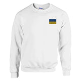 Sweat-shirt ukraine broderie couleur en coton mélangé doux